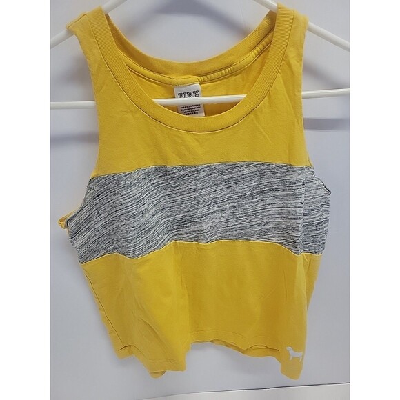 PINK victoria's Secret Tank Top Y2k Yellow Dog Sz‎ XS - Picture 2 of 11